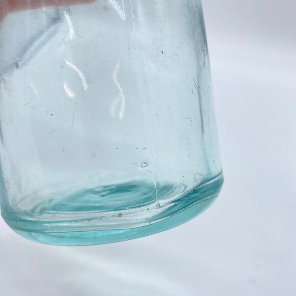 Vintage Lot of 3 Mellin's Food Jar Variety Glass Aqua Blue Clear 1 UV Reactive - Picture 16 of 16